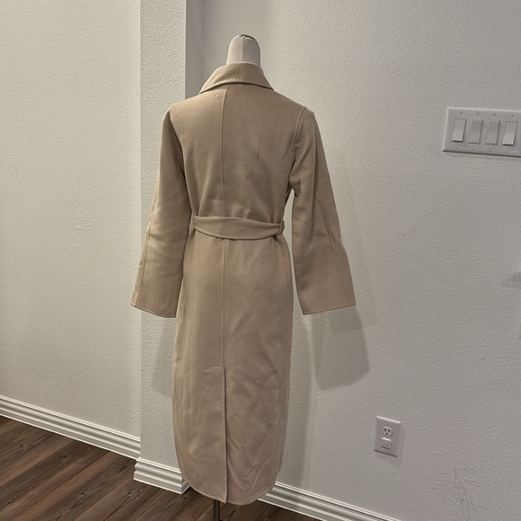 Silk Maison LONG WOOL WRAP COAT in M - Picture 6 of 9